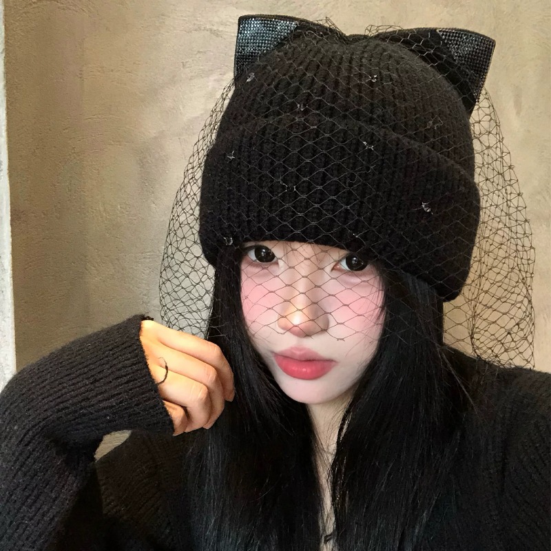Beanie Cuffed Knit - Вязаные шапки в стиле Y2K с