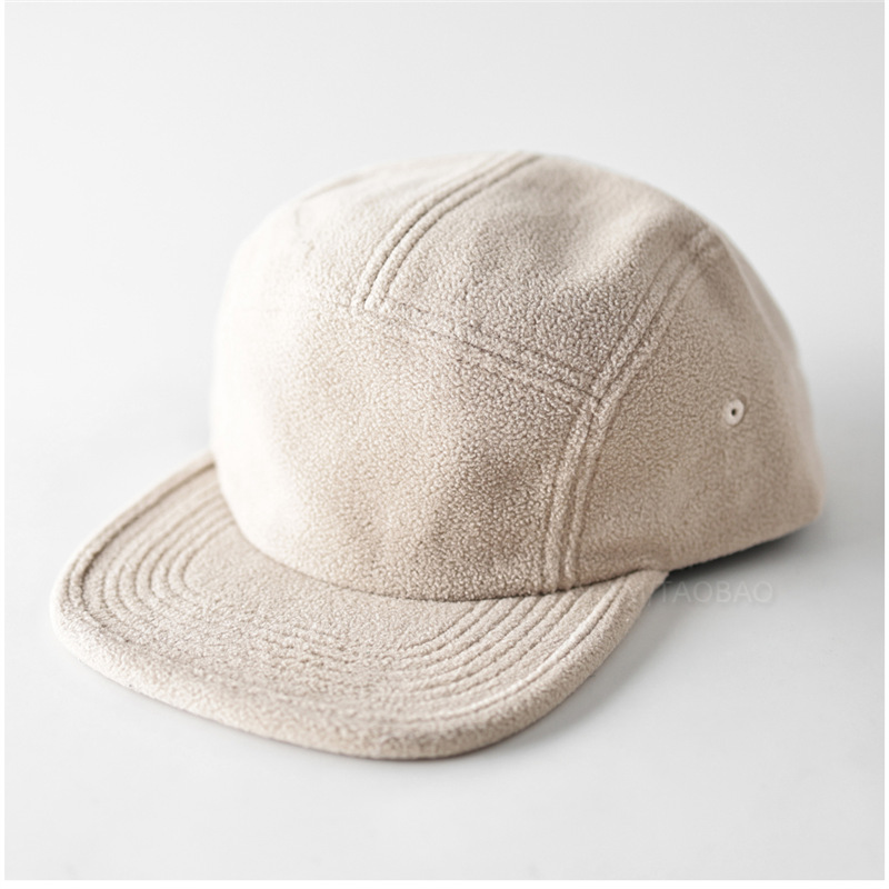 Corduroy Cap 5 Panel - Осенне-зимние новые однотонные флисовые бейсболки с